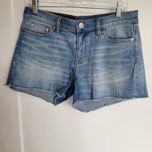J Crew Indigo Denim Raw Hem Jean Short - Size 27